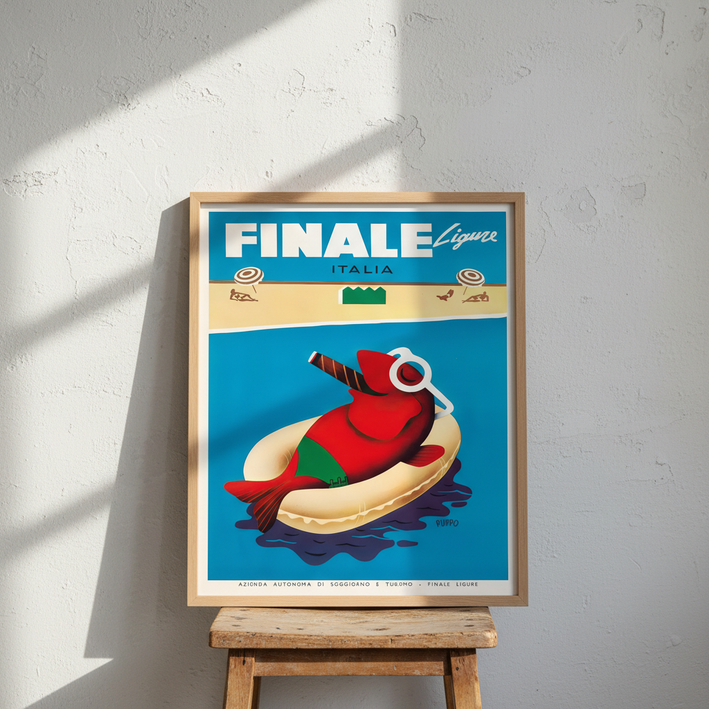 Finale Ligure Italy Vintage Advertisement Poster