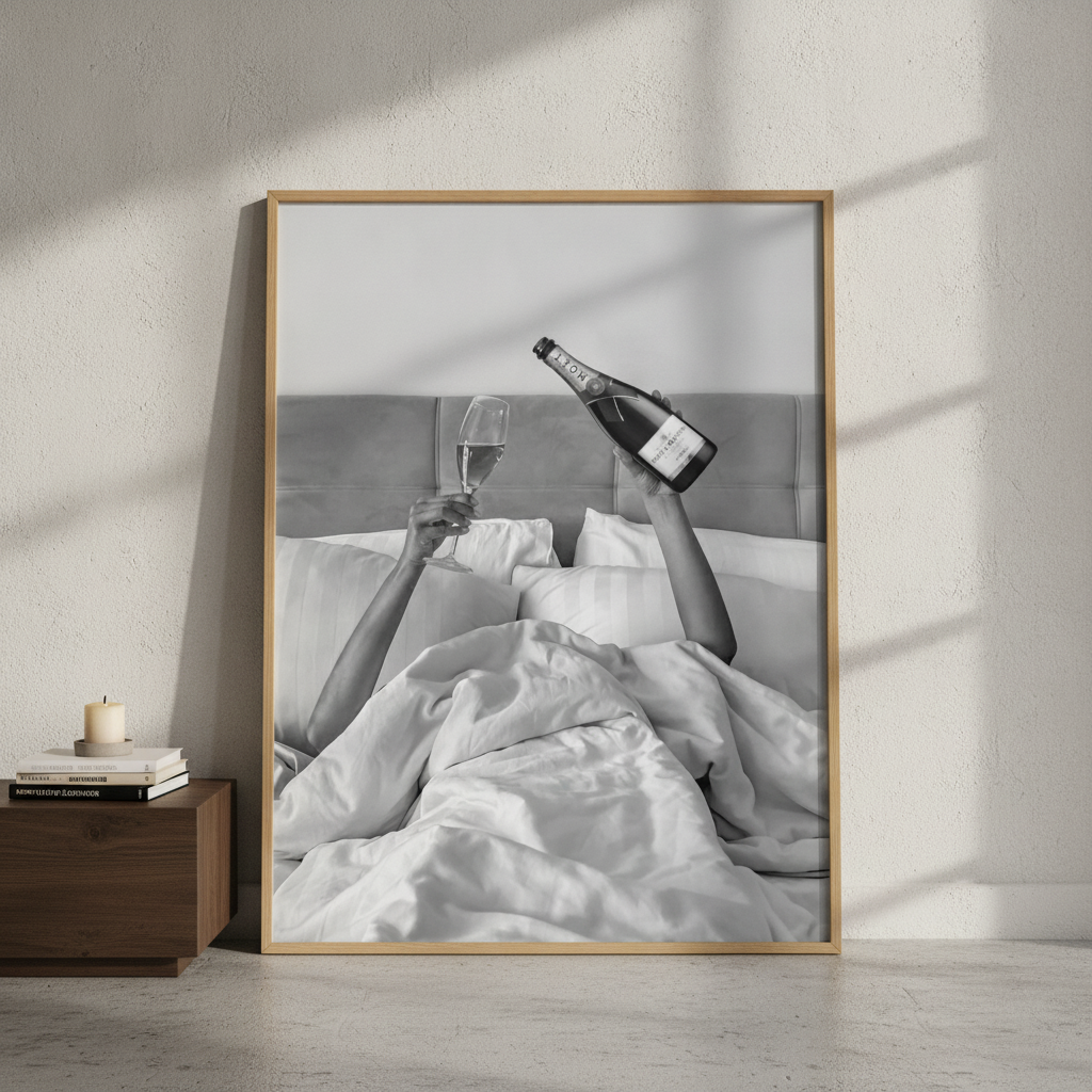 Champagne Bed and Breakfast Photograph Wall
