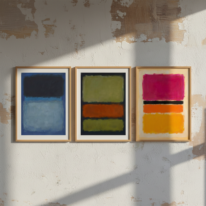 Trio Rothko Inspired Abstract Prints