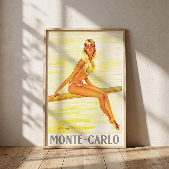 Vintage Travel Monaco Monte Carlo 1937 Poster Retro Print