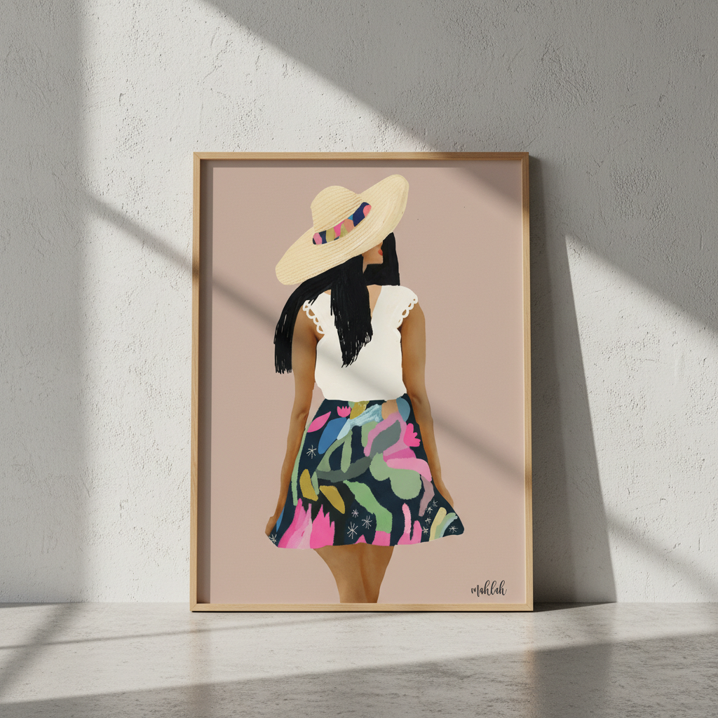 Girl in a Skirt by Inkheart Designs
