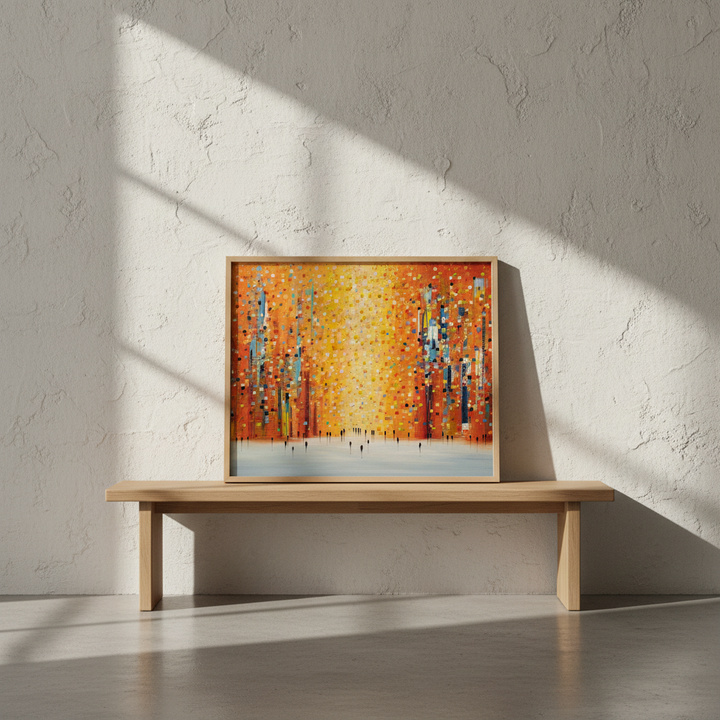 Orange Sunset Stroll by Ekaterina Ermilkina