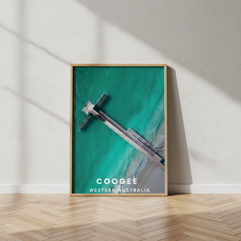 Coogee Jetty Travel Poster, Western Australia by L10