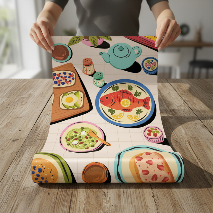 An Italian Lunch Illustration Wall Art by Lisa Solomoniuk