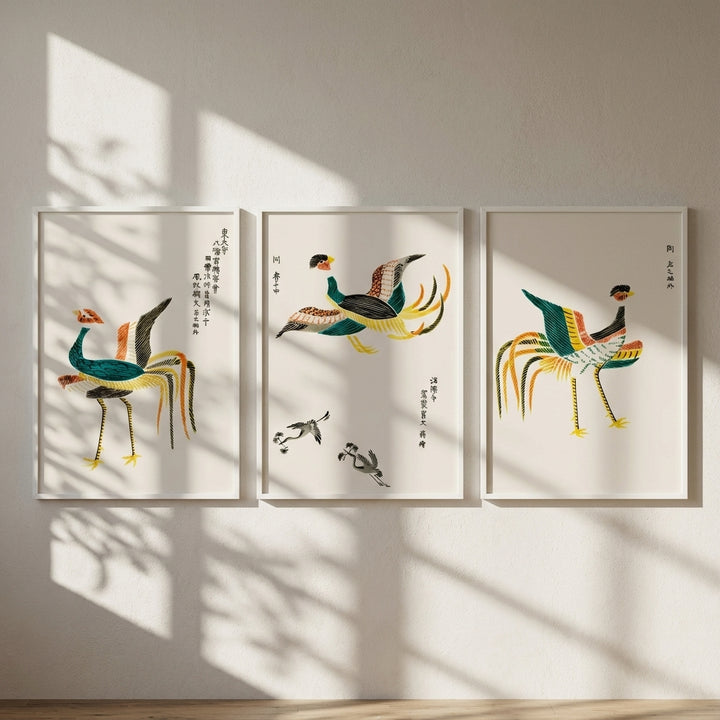 Set of 3 Japanese Wood Prints by Taguchi Tomoki