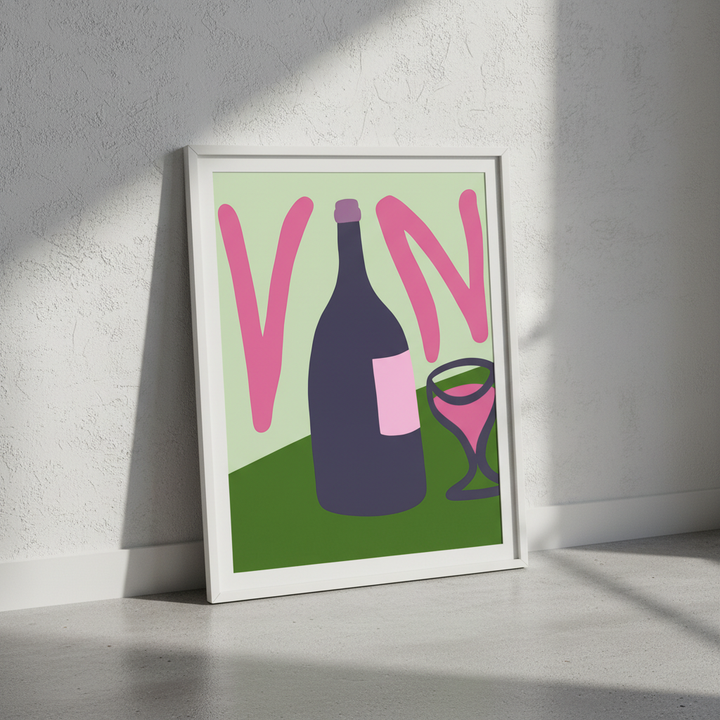 Summer Tropical Vino Kitchen Print by Felisha Mina