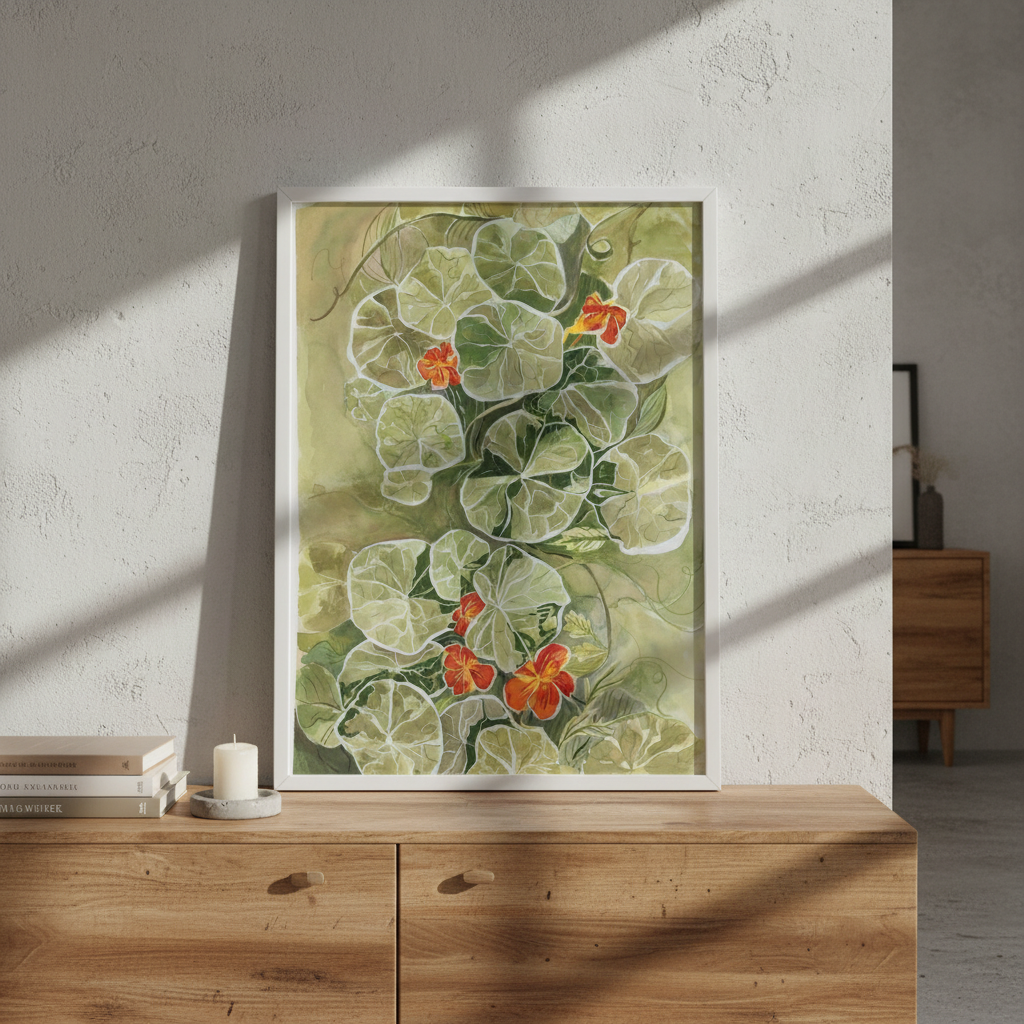 Nasturtium Tapestry by Lucrecia Caporale