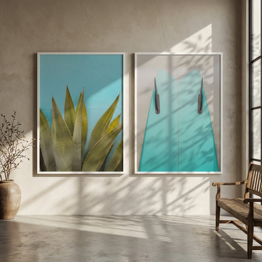 Teal Agave Surfboard Photograph Prints by Casey McCallister