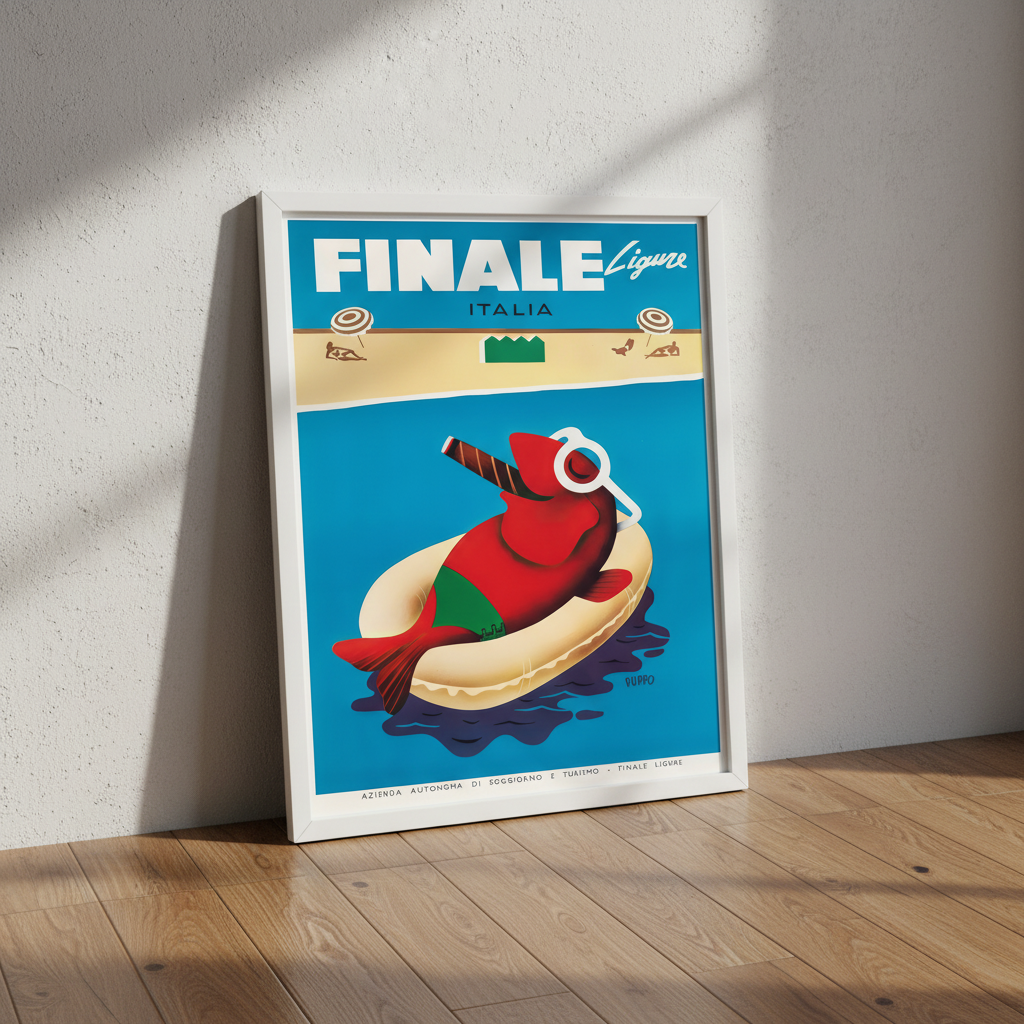 Finale Ligure Italy Vintage Advertisement Poster