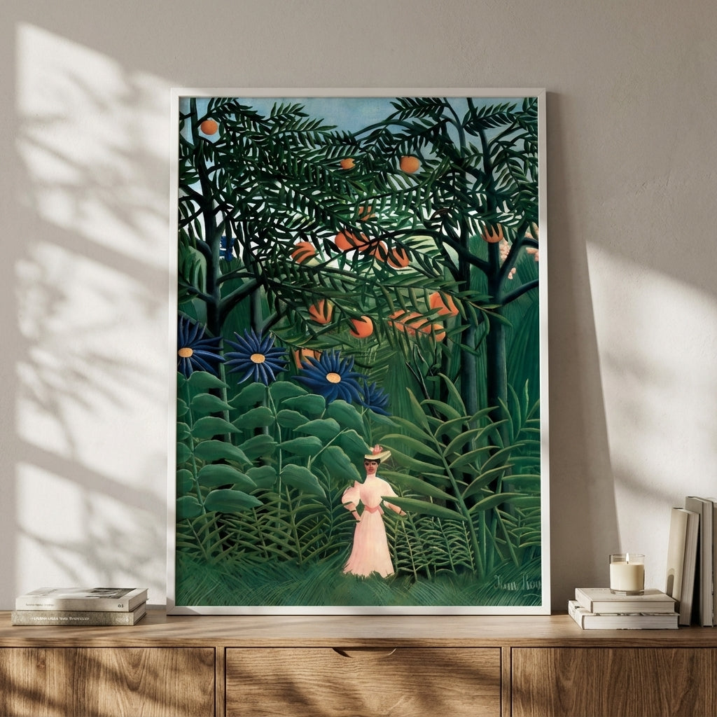 Henri Rousseau Woman Walking in Forest