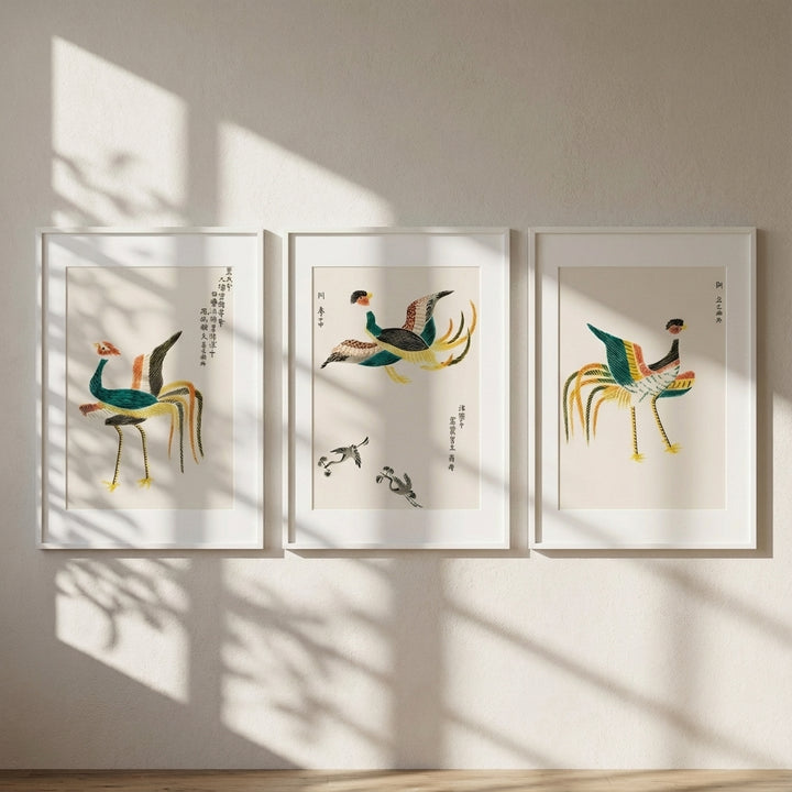 Set of 3 Japanese Wood Prints by Taguchi Tomoki