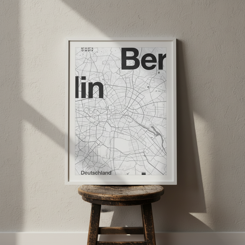 Berlin Minimalist Map by Florent Bodart