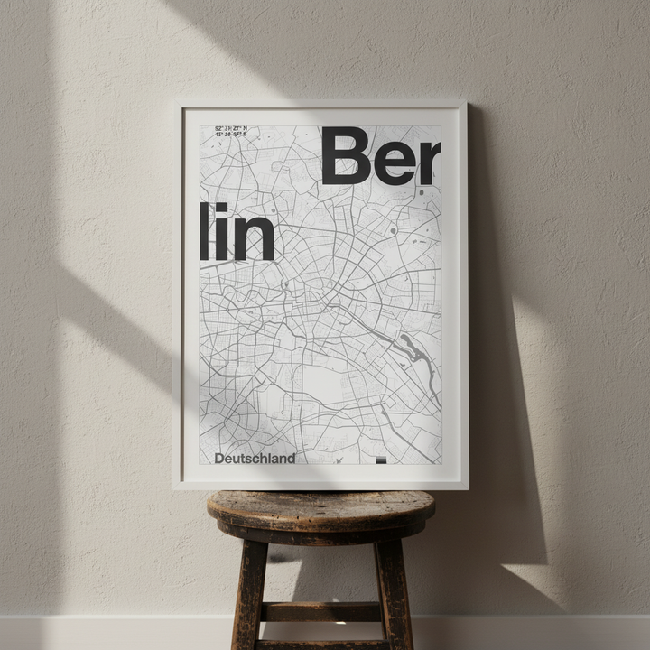 Berlin Minimalist Map by Florent Bodart