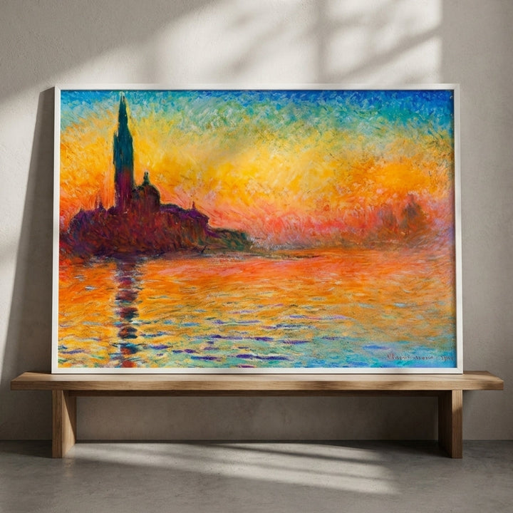 Venice Print San Giorgio Maggiore at Dusk by Claude Monet