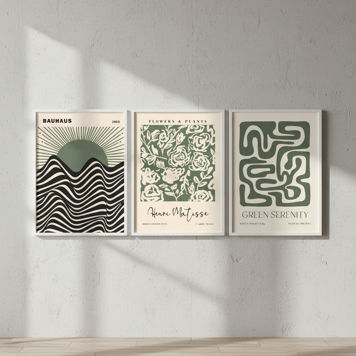 Bauhaus, Matisse Green Trio Wall Art