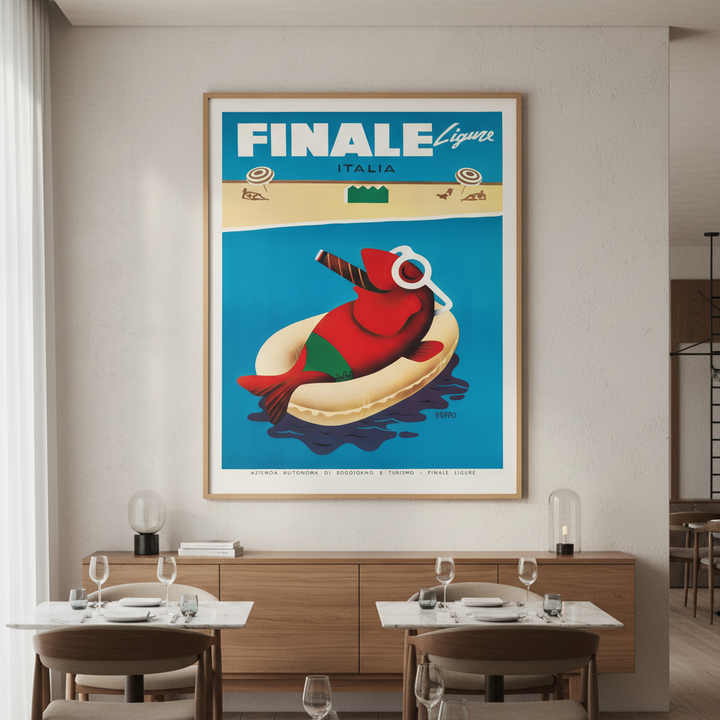 Finale Ligure Italy Vintage Advertisement Poster