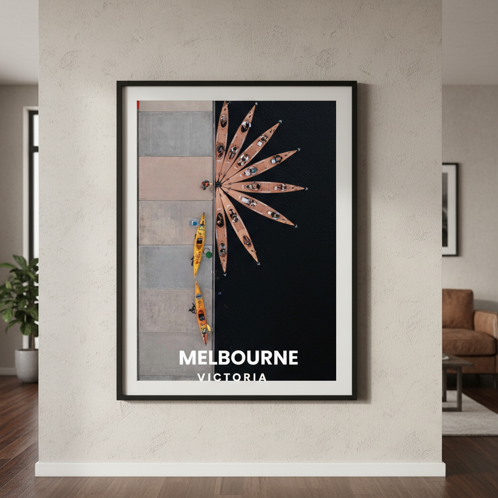 Kayak Flower Travel Poster Melbourne by L10