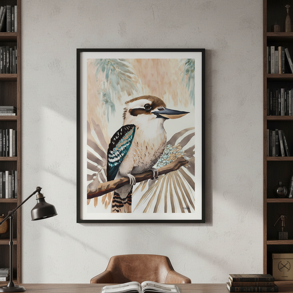 Kookaburra Palm by Inkheart Designs