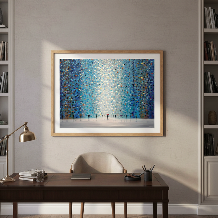 Umbrellas at Night by Ekaterina Ermilkina