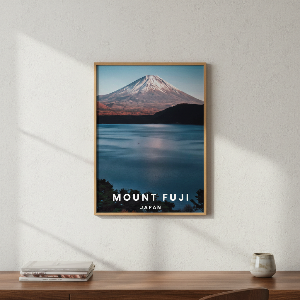 Mt Fuji Travel Poster, Japan by L10