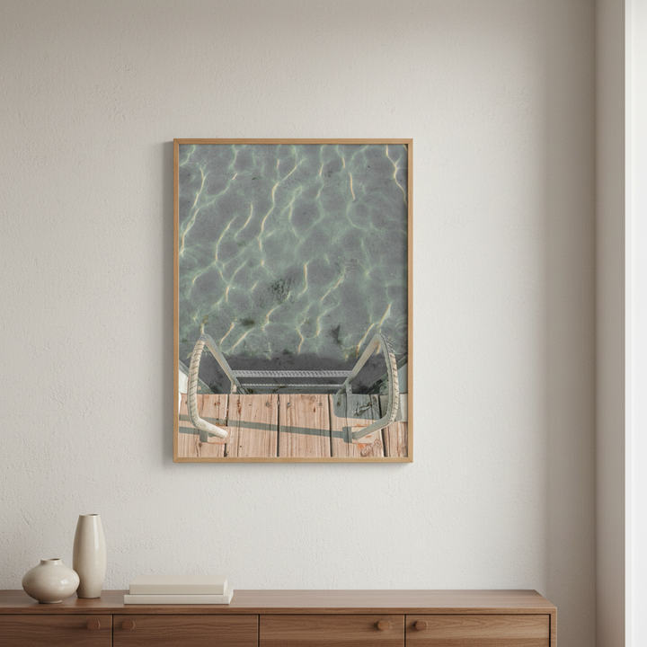 Jetty Ladder Looking Down by Steven Scott