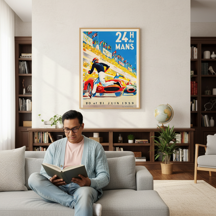 24 Hours of Le Mans 1959 Vintage Poster