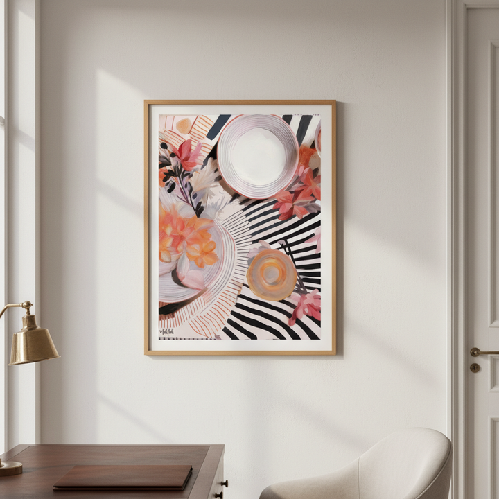 Stripe Breakfast by Inkheart Designs