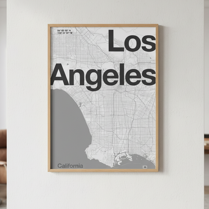 LA Minimal Map by Florent Bodart