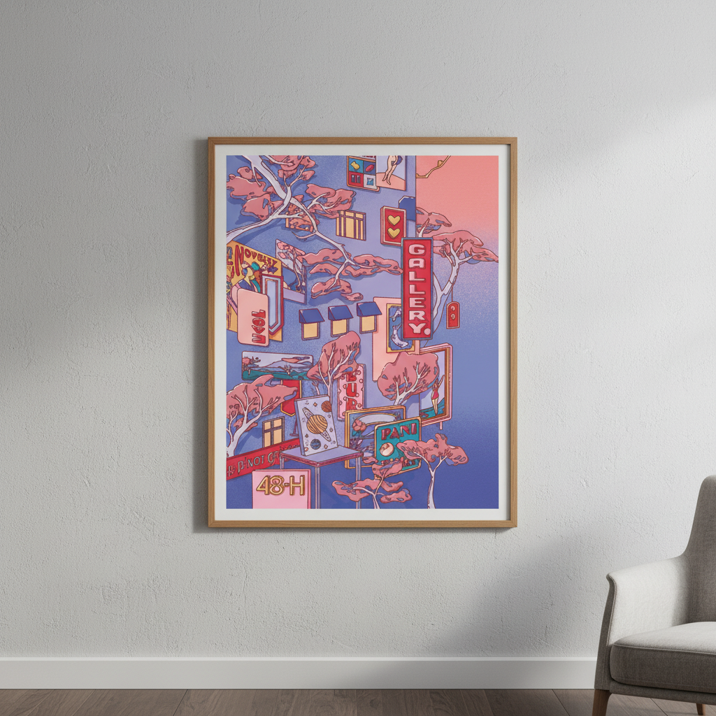 Sundays at the Sake Hotel I Blue by Lauren Ly