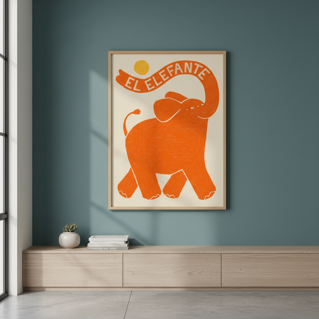 El Elefante Orange by Manne Jalilian
