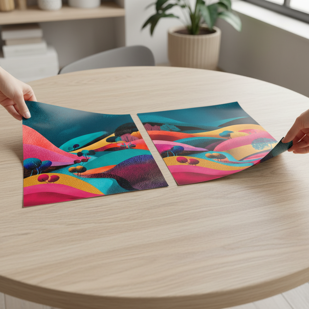 Set of 2 Japanese Evening Pop Art Hills Abstract Flow