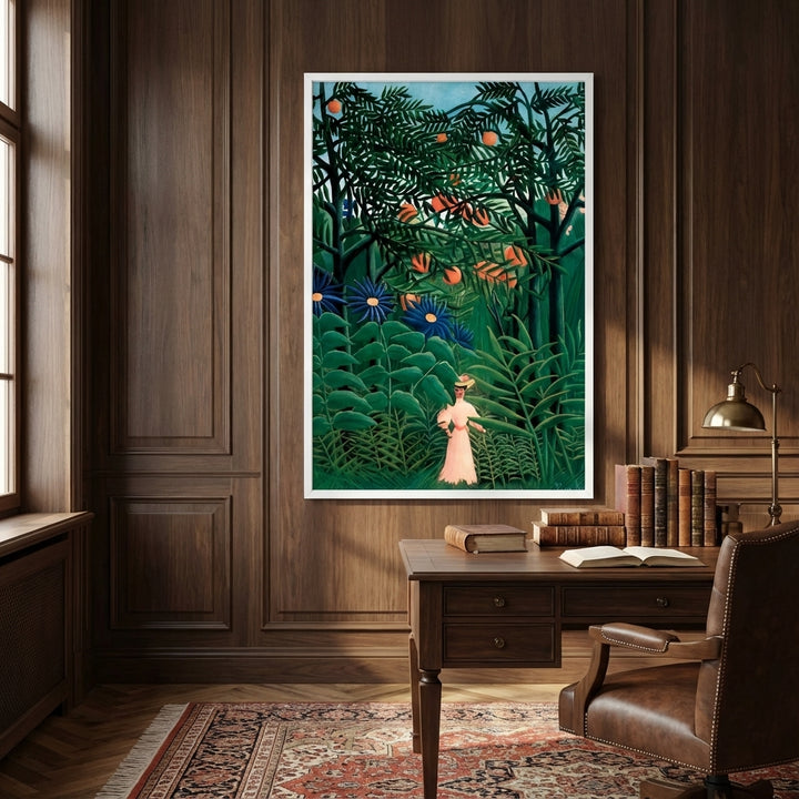 Henri Rousseau Woman Walking in Forest