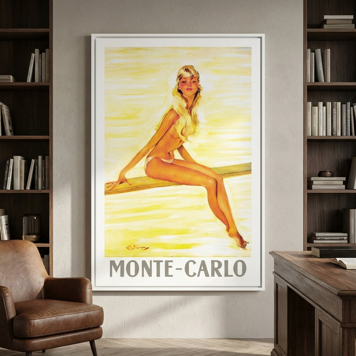 Vintage Travel Monaco Monte Carlo 1937 Poster Retro Print