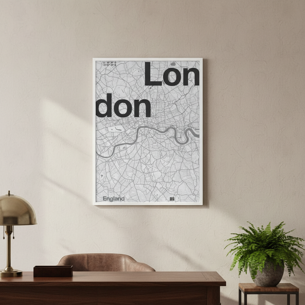 London Minimalist Map by Florent Bodart