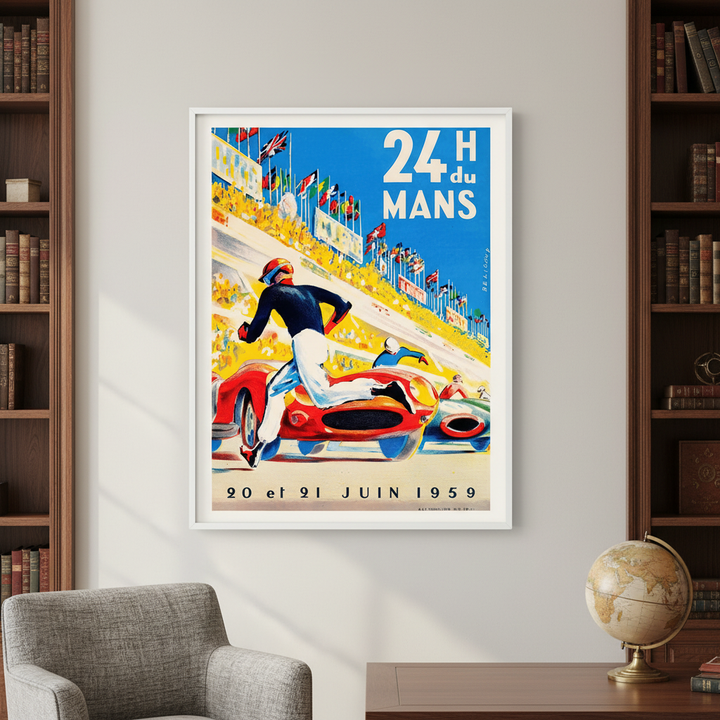 24 Hours of Le Mans 1959 Vintage Poster
