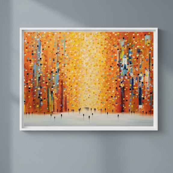 Orange Sunset Stroll by Ekaterina Ermilkina