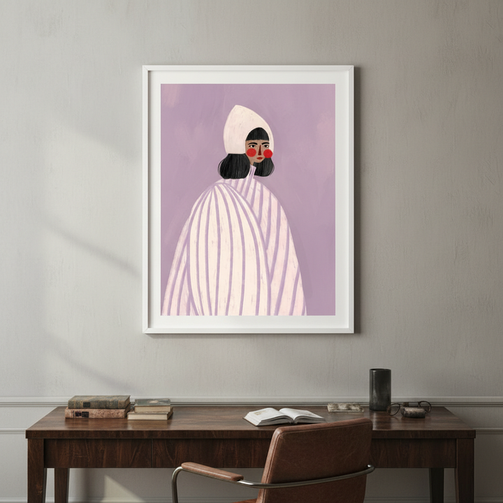 Woman with White Hat by Bea Muller