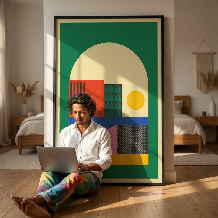 Modernist Sunrise wall - art - picture - poster