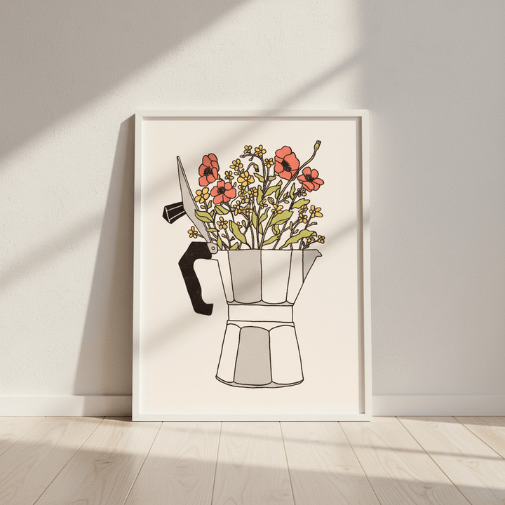 Moka Flowers Colors by Florent Bodart wall - art - picture - poster