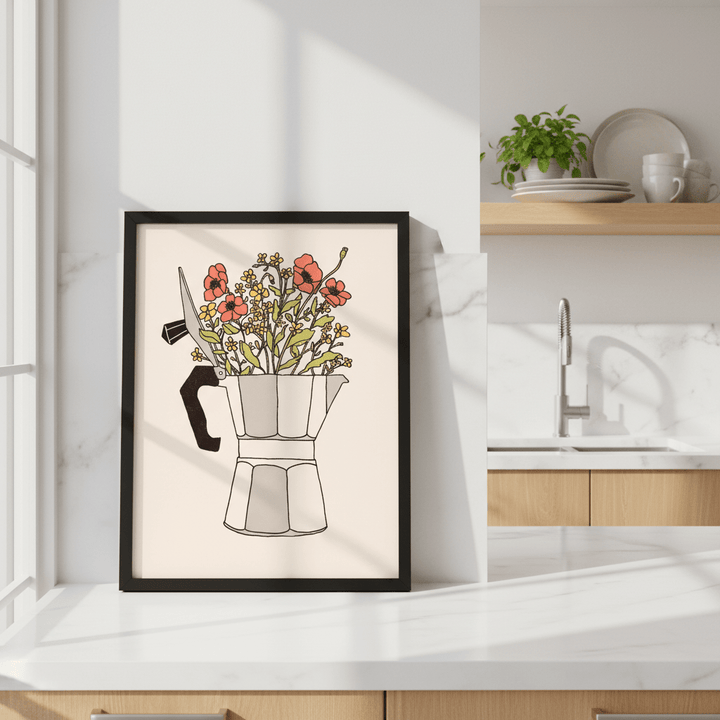 Moka Flowers Colors by Florent Bodart wall - art - picture - poster