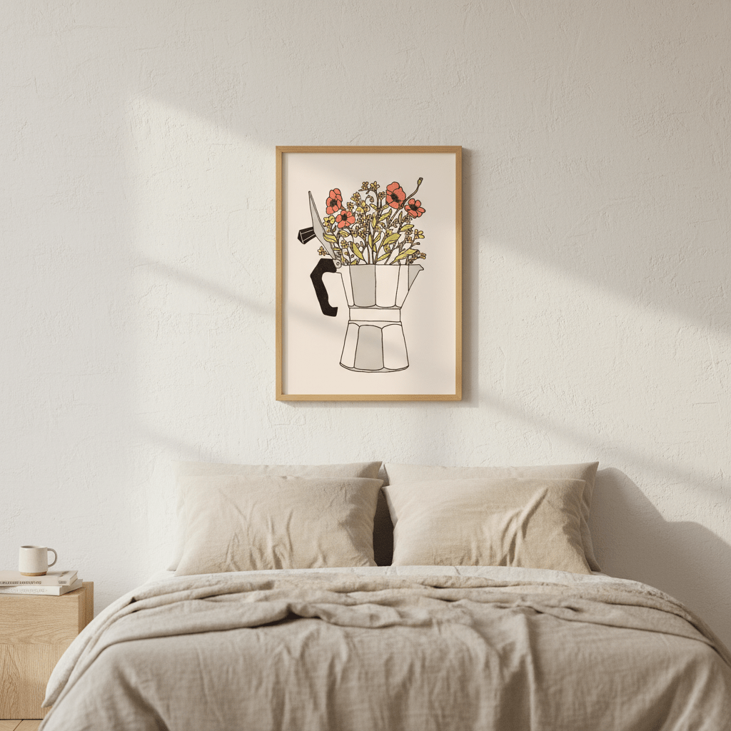 Moka Flowers Colors by Florent Bodart wall - art - picture - poster