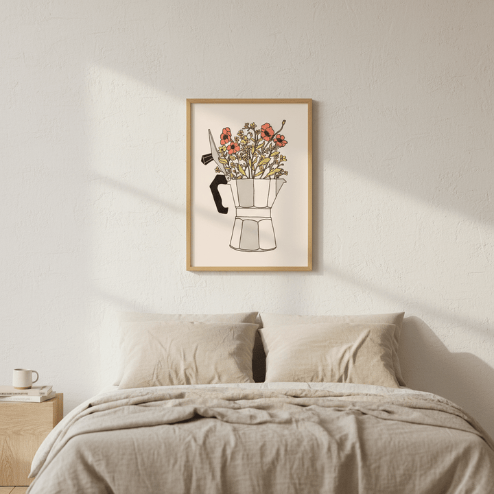 Moka Flowers Colors by Florent Bodart wall - art - picture - poster