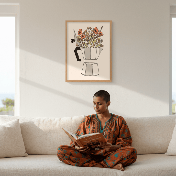 Moka Flowers Colors by Florent Bodart wall - art - picture - poster