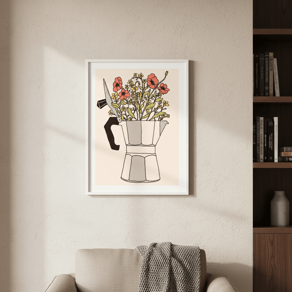Moka Flowers Colors by Florent Bodart wall - art - picture - poster