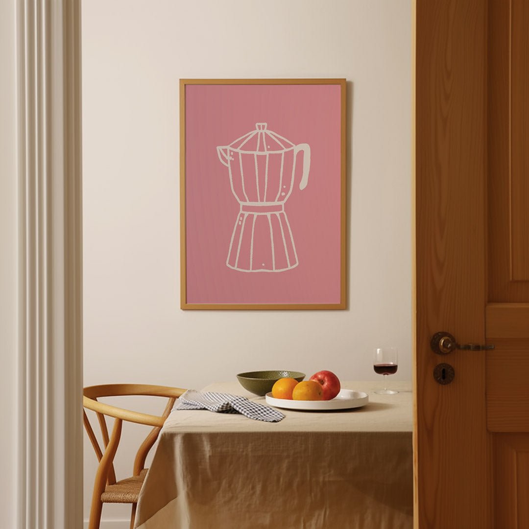 Moka Pot Coffee Maker Kitchen Wall Art - Style My Wall