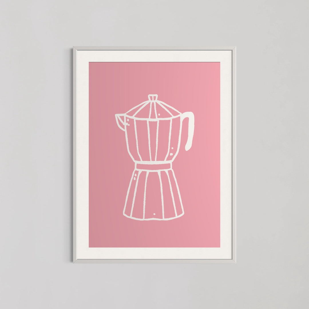 Moka Pot Coffee Maker Kitchen Wall Art - Style My Wall