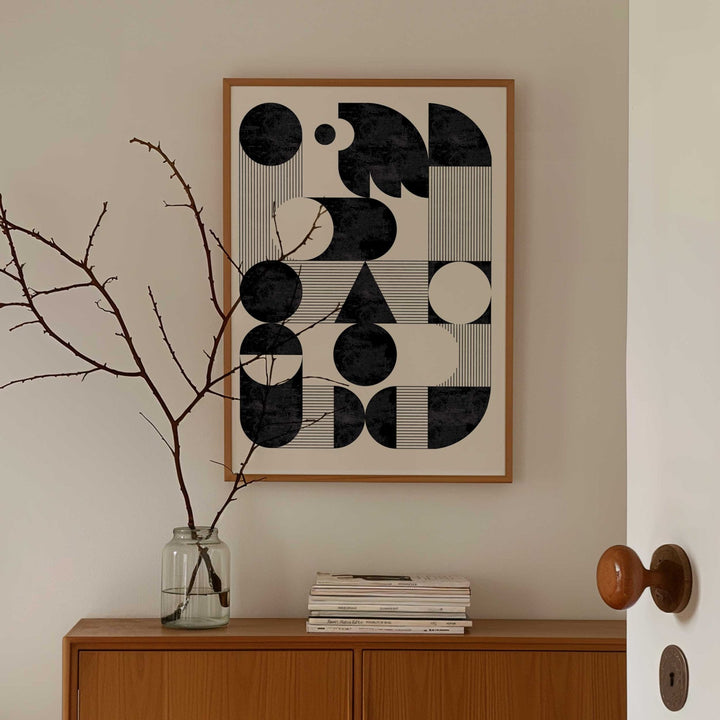 Monochrome Harmony Abstract Art by Maison Bootsy - Style My Wall