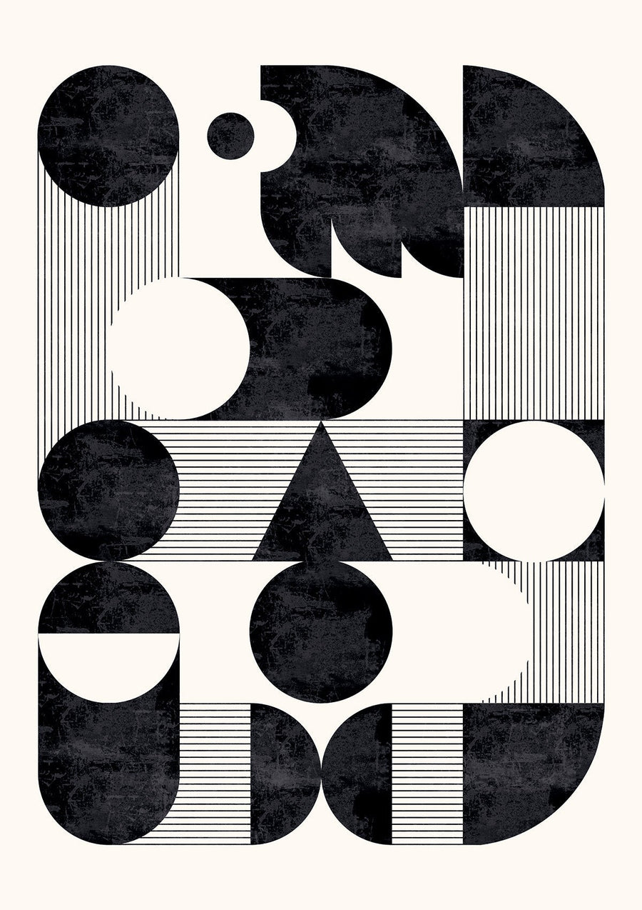 Monochrome Harmony Abstract Art by Maison Bootsy