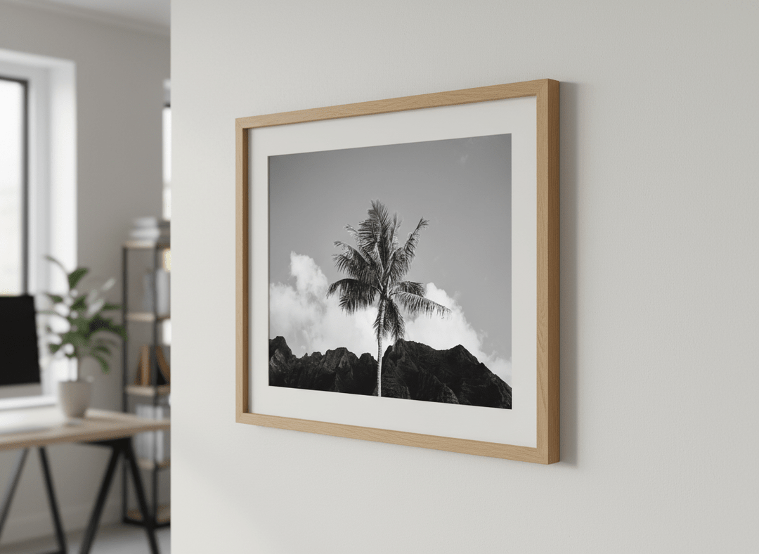 Contemporary wall art featured in a bright modern office workspace