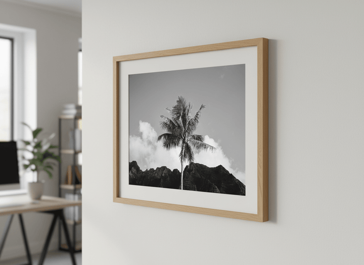 Contemporary wall art featured in a bright modern office workspace